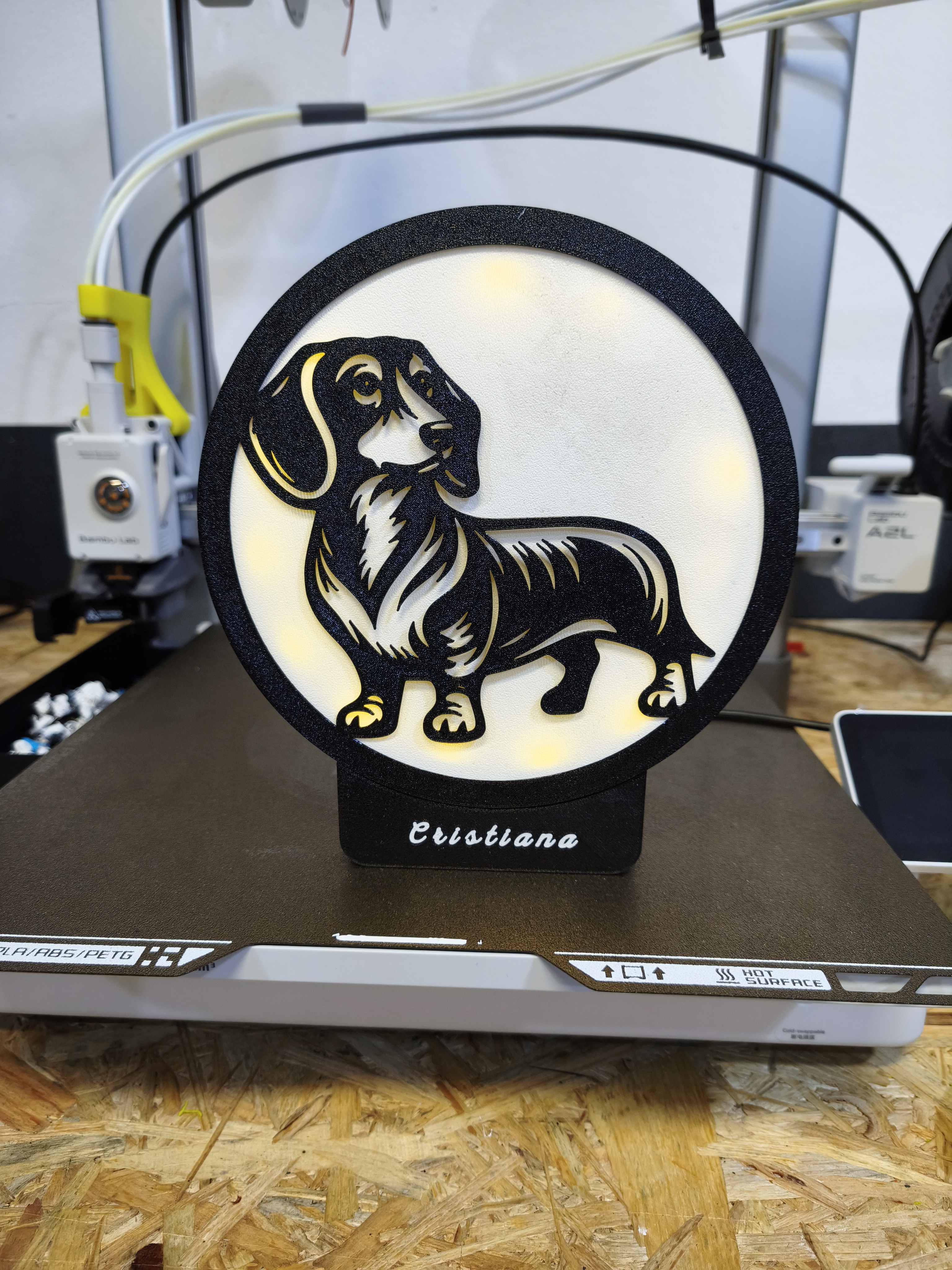 Luminária personalizada iluminada